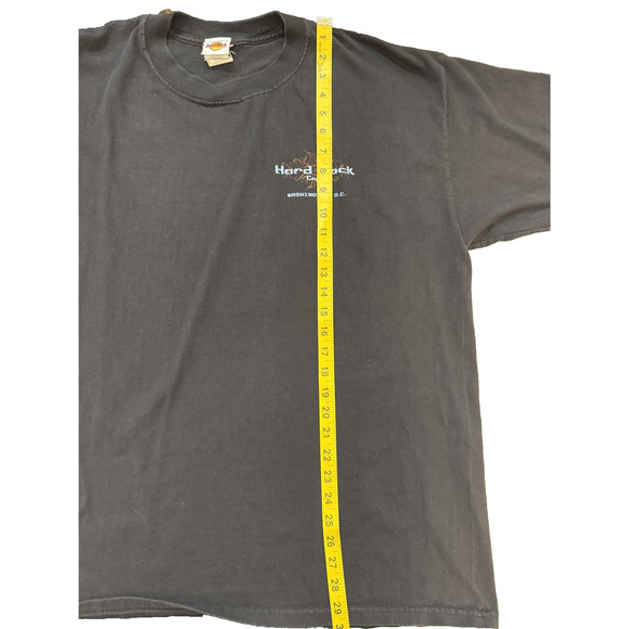 Hard Rock Cafe TShirt Mens LG Black Washington DC Guitar Graphic Back Hit VTG 90 - Picture 7 of 8